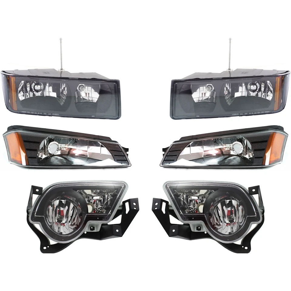 Kit de faros para 02-06 Chevrolet Avalanche 1500 Avalanche 2500 con luz antiniebla Foto 1 de 4