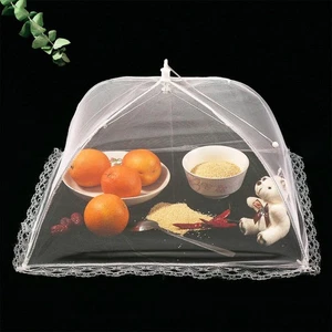 Kitchen Foldable Food Mesh Cover Anti-fly Umbrella Tent Cover Vegetable Fruit - Picture 1 of 11
