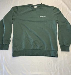 Sudadera Pullover Quiet Golf Spellout Bordada Cuello Redondo Verde Para Hombre Mediana - Imagen 1 de 8