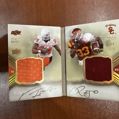 2011 Upper Deck Exquisite Kendall Hunter Ronald Johnson Auto /40 - Image 1 of 4