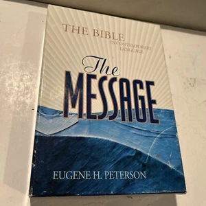 The Message-The Bible in Contemporary Language Eugene Peterson Genuine Leather - Imagen 1 de 18