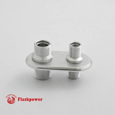 2-Port Billet Aluminum Firewall Heater & A/C  Bulkhead Connector Hot Rod - Image 1 of 4