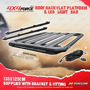 135x125cm Roof Rack Flat Platform & Light Bar for Mitsubishi Triton MQ MR 15-24 - Picture 1 of 4