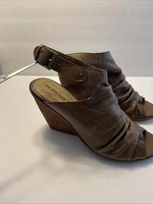 Sandalia Matisse New Haven Cuero Peeptoe Cuña Hebilla Mujer Talla 10 Anthropologie Foto 1 de 4