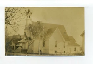 Antigua postal fotográfica RPPC, Líbano o iglesia bautista, rectoría, 1910 - Imagen 1 de 2