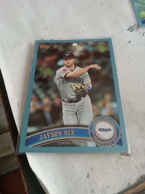 Jayson Nix SP Walmart blue Toronto Blue Jays 2011 Topps update #US33 - Image 1 of 2
