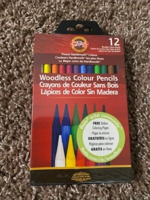 Koh-I-Noor Woodless Colored 12-Pencil Set, Assorted Colors  - Image 1 of 2