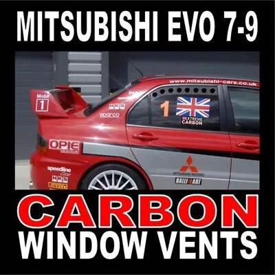 Las rejillas de ventilación de las ventanas de Carbon Motorsport "encajan" Mitsubishi Evo EVOLUTION 7 8 9 modelos - Imagen 1 de 4