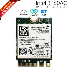 Genuine Intel Dual Band Wireless-AC 3160 3160NGW Bluetooth WLAN WiFi Card N2VFR