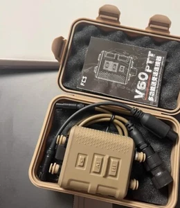 Multifunctional Dual Channel FCS V60 Tactical Headphone PTT PRC148 152 Military - Zdjęcie 1 z 16