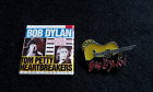 BOB DYLAN Tom Petty Confession pinback 1986 + Metal Enamel Guitar lapel pin 1992