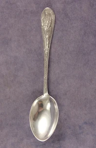 Sterling Silver 3⅜ Inch "Let 'Er Buck" Big Indian Chief Souvenir Spoon - 5g - Picture 1 of 4