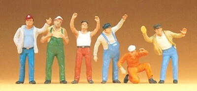 Preiser 68211 Arbeiter 6 bemalte Figuren 1:50 Neu - Bild 1 von 2