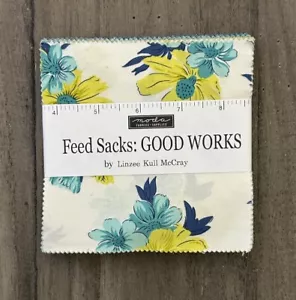Feed Sacks Good Works By Linzee McCray Charm Pack 42 Precut 5” Cotton Squares - Picture 1 of 9