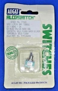 AUGAT ALCOSWITCH #77020 SPDT MINI BAT TOGGLE SWITCH MTM106DRA *NIB* - Picture 1 of 3