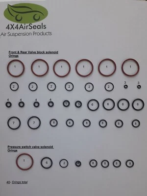  Range Rover L322 Disco 3/4 Sport  Air Suspension Valve Block Oring Repair kit - Image 1 of 4