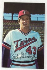 1981 Rick Stelmaszek, Minnesota Twins Team Issue Postcard w/ facsimile autograph