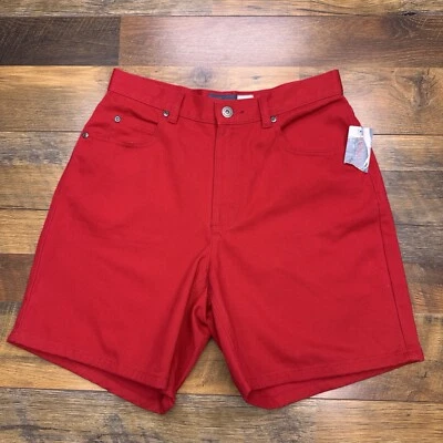 Pantalones Cortos Liz Claiborne Calce Clásico Para Mujer 6 Rojo Denim Tienes que Tener Tiro Alto Nuevos Foto 1 de 4