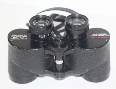 Vintage Wards 7X35mm Fully Coated Magenta Extra Wide Angle Binoculars #67-7052 - Image 1 of 4
