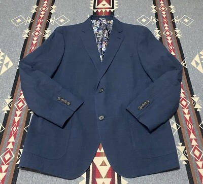 Blazer Flynt Spicoli para hombre 42R azul chaqueta forrada antigua HR Foto 1 de 4