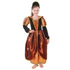 Abito Da Bambine Color Bronzo Da Principessa Medievale Costume Travestimento