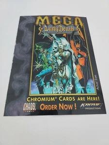 1997 Lady Death Mega Chromium Trading Card Sets Promo 5 1/2" x 8" - Picture 1 of 12