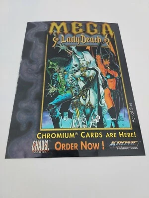 1997 Lady Death Mega Chromium Trading Card Sets Promo 5 1/2" x 8" - Image 1 of 4