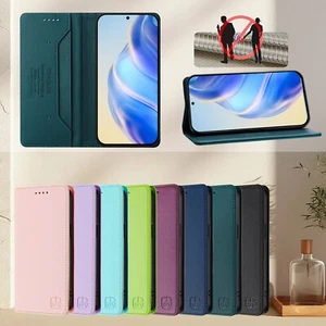 For Samsung Galaxy S25 Ultra S24 FE S23 S22+ S21 PU Leather Magnetic Wallet Case - Picture 1 of 52