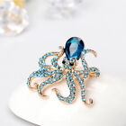 Frauen Kreative Tiere Octopus Kristall Pin Brosche Mit Strass Breastpin