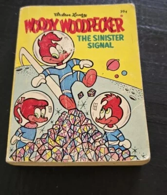 Vintage Woody Woodpecker Book The Sinister Signal 1969 Paperback Big Little Book Foto 1 de 4