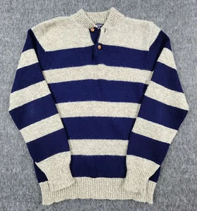 Vintage Peconic Bay Traders Sweater Mens Medium Wool Blend USA Fisherman Buttons - Picture 1 of 15