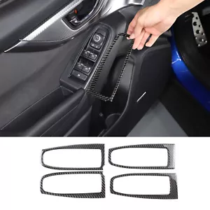 Juego de 4 pegatinas de borde de panel elevador de fibra de carbono para ventanas se adapta a Subaru WRX 2022-2023 - Imagen 1 de 13