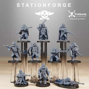 Grim Guard Marksmen (10) - Station Forge - Grimdark Tabletop Corps Sniper Ambush - Picture 1 of 7