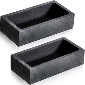 2 Pieces 1 KG Graphite Ingot Mold Crucible Mould for Melting Casting Refining