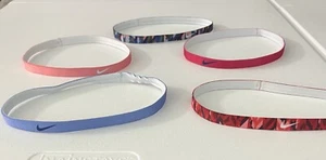 Nike Girl's Womens Assorted Headbands Assorted Lot Of 5 Youth - Picture 1 of 6