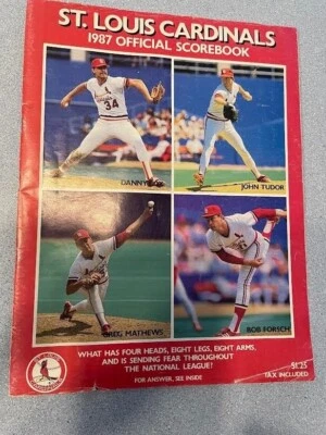1987 STL Cardinals Official Scorebook. Whitey Herzog manager. - Image 1 of 4