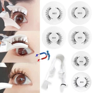 Magnetic False Eyelashes Natural Eye Lashes Extension Makeup Tweezers Beauty ↖ - Picture 1 of 26