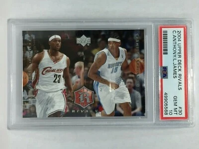 PSA 10 2004 Upper Deck Rivals #30 Lebron James Carmelo Anthony MVP HOF LAKERS - Image 1 of 2