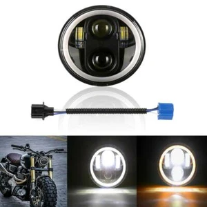 1X 5-3/4" 5.75" Headlight DRL LED Light for Harley Dyna/Softail/Sportster Model - Bild 1 von 12