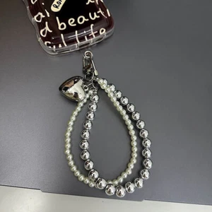 Perles Téléphone Portable Double Chaîne Sangle Support Bracelet Bracelet Corde Courte ∂ - Photo 1 sur 8