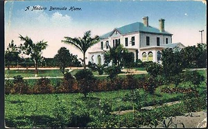 LOCAL BERMUDA POSTCAR A MODERN BERMUDA HOME C1914 - Picture 1 of 2