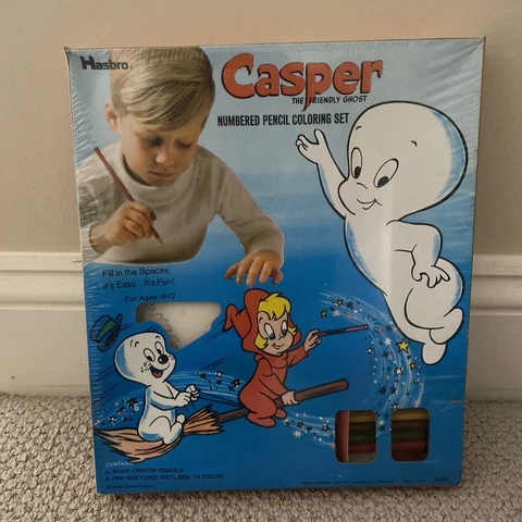 CASPER THE GHOST 1960’s PENCIL BY NUMBER SET EXTREMELY RARE FROM MUSEUM SEALED Cover