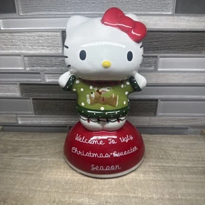 Blue Sky Clayworks Hello Kitty Feo Navidad Suéter Estatuilla Brezo Goldminc - Imagen 1 de 6