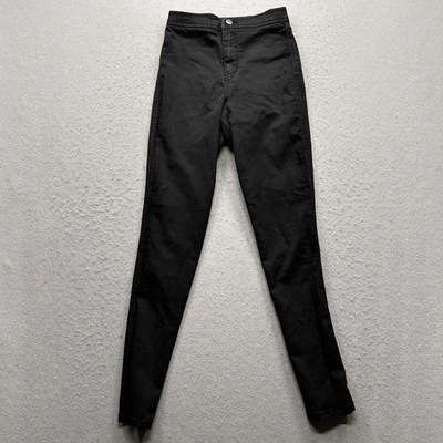 Pantalones de jean negros para mujer ASOS Petite cintura 26 pierna 28 Foto 1 de 4