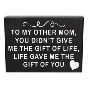 To My Other Mom Sign – Mother’s Day Gift for Stepmom Bonus Mom – Rustic Decor - Picture 1 of 10