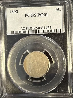 1892 Liberty Head Nickel 5c V Lowball PCGS PO1 POOR 1 - Image 1 of 4