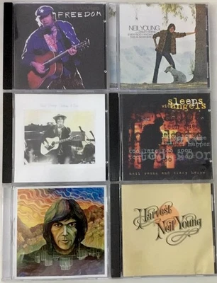 Neil Young, 6 x CD Bundle. (Harvest, Freedom, NY, Comes A Time, Sleeps Wi Angels Foto 1 de 3