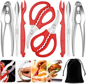 Krabbenknacker und Werkzeuge Karabiner und Plektren Set 9-teilig Meeresfrüchte Werkzeuge Set - Bild 1 von 7
