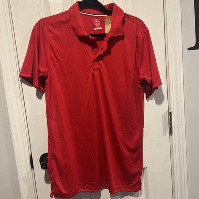 French Toast Polo Short Unisex XXL (18/20) Red Uniform Button Pique Polo - Image 1 of 4