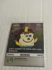 2025 Topps Chrome SpongeBob Kelp Recensioni Inserto Pippo Goober’s Ice Cream BB-15 - Foto 1 di 2
